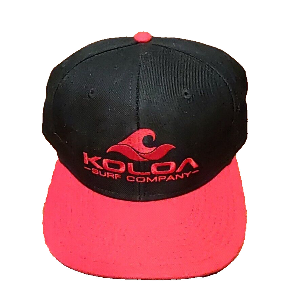 Koloa Surf Company Black Red SnapBack Hat‎ Cap NEW